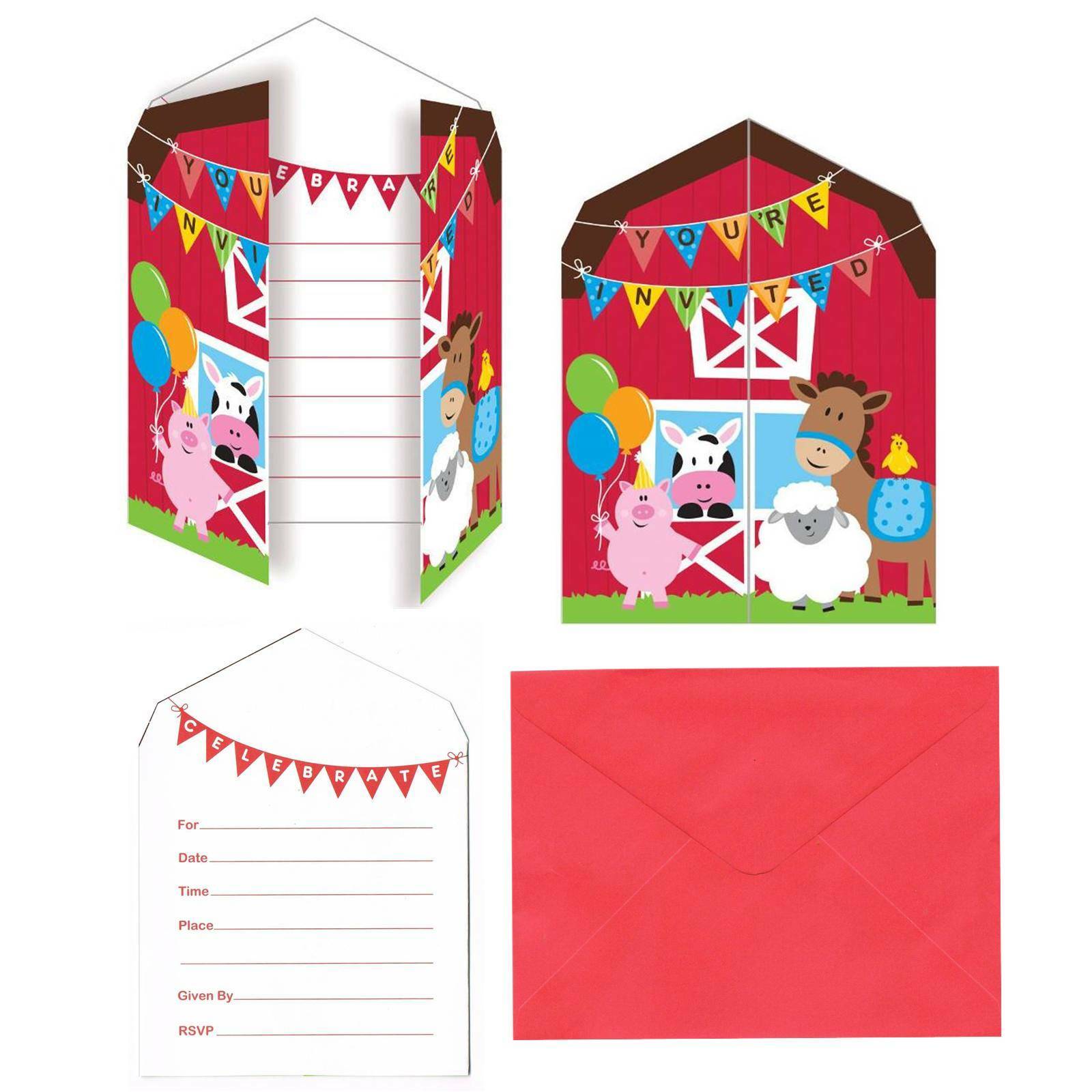 Farmhouse Fun Invitations (Pack of 8)
