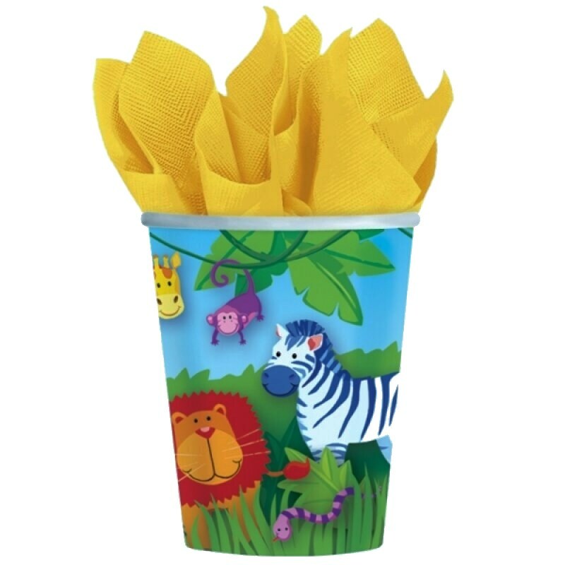 Jungle Animals Paper Cups (Pack of 8)