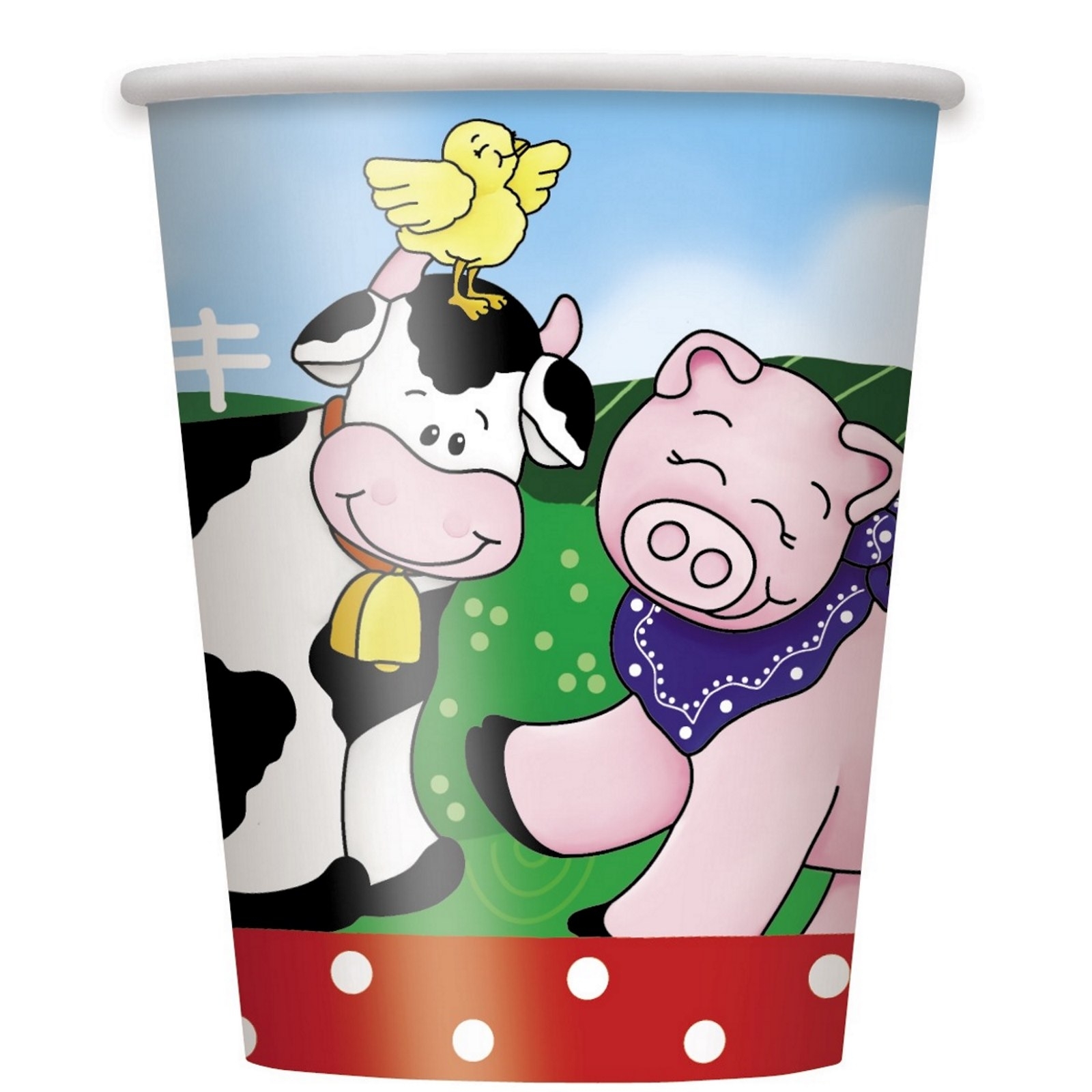 Farm Friends Paper Cups (Pack of 8)