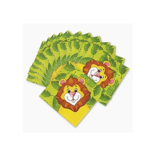 Zoo Animal Large Napkins / Serviettes (Pack of 16)