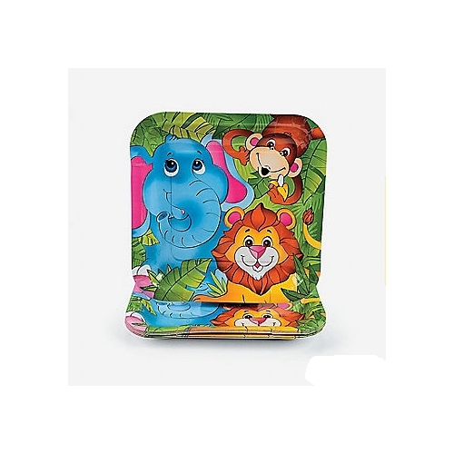Zoo Animal Large Paper Plates (Pack of 8)