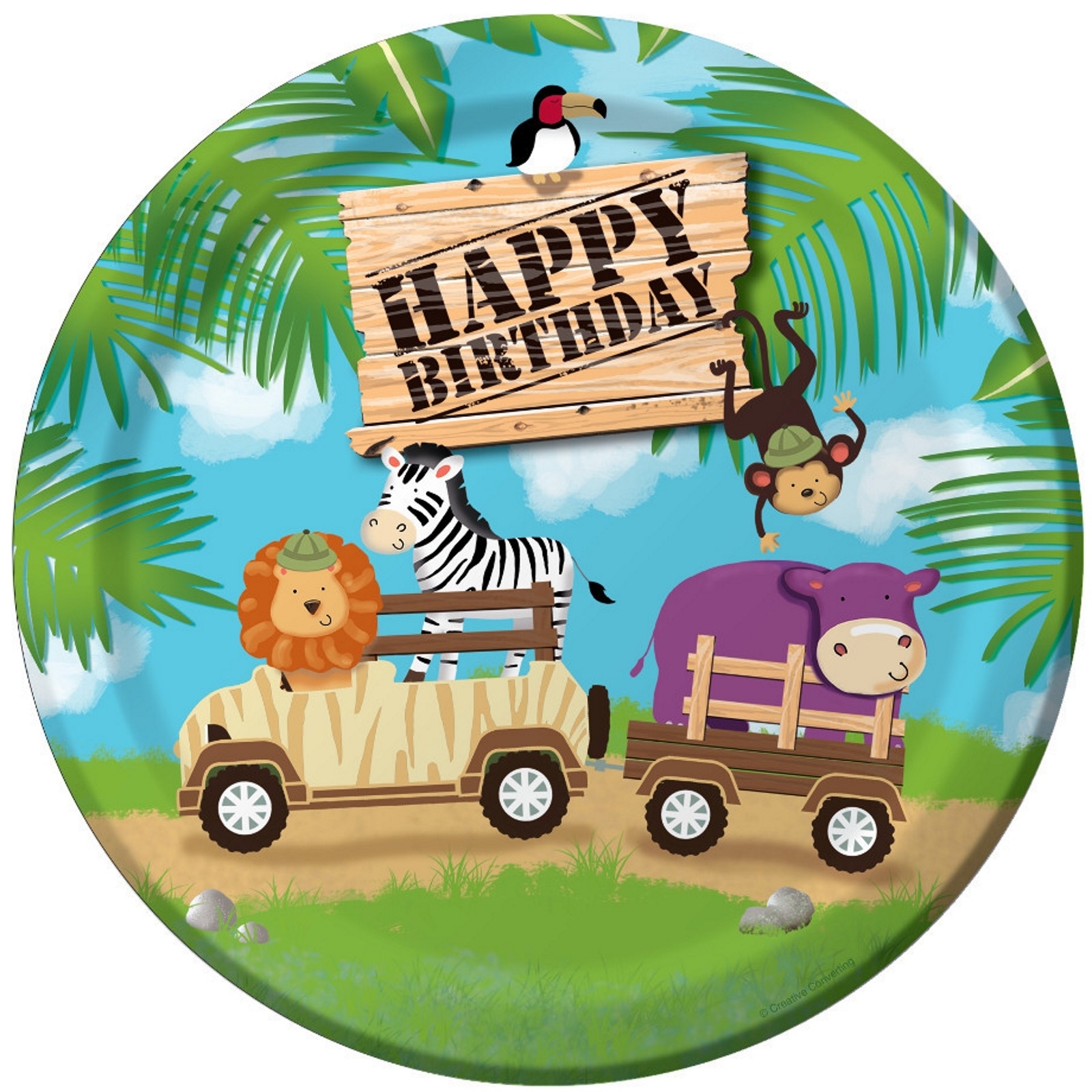 Safari Adventure Large Paper Plates (Pack of 8)