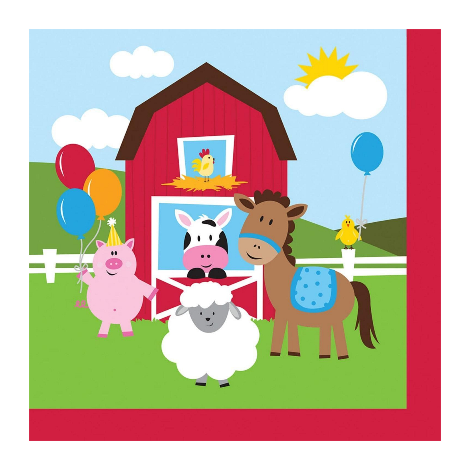 Farmhouse Fun Small Napkins / Serviettes (Pack of 16)