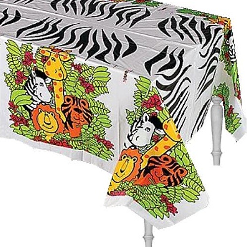 Zoo Animal Plastic Tablecloth