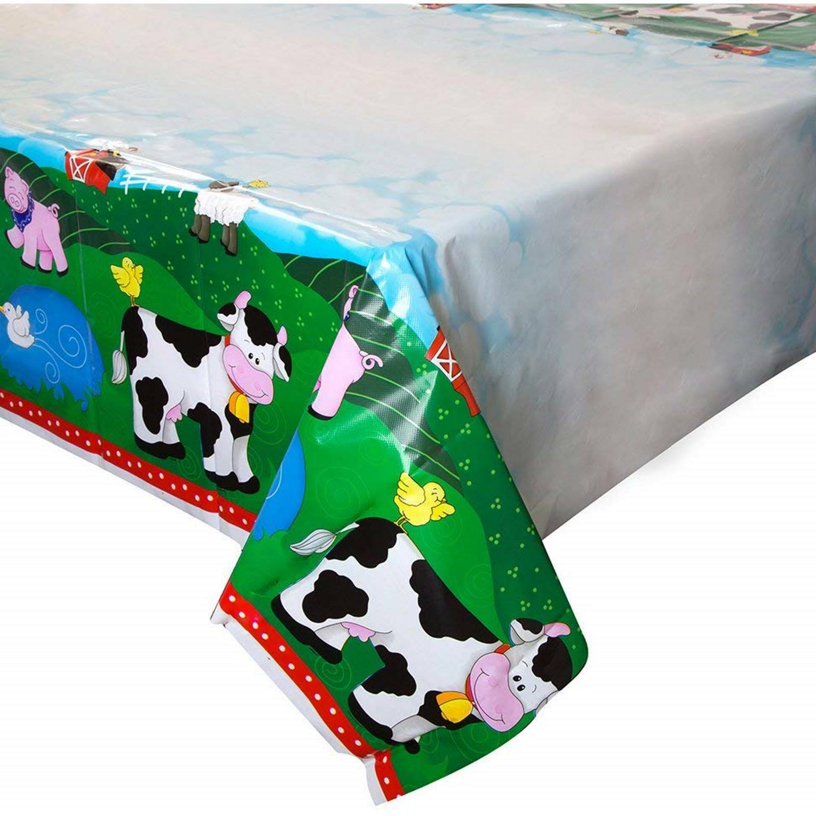 Farm Friends Plastic Tablecloth