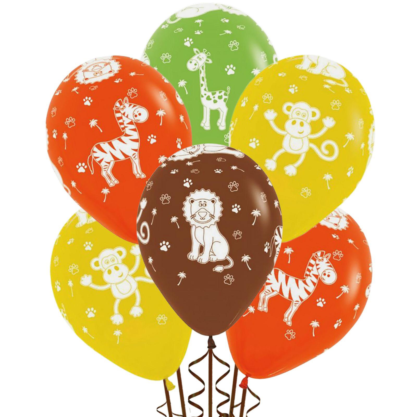 Sempertex All Over Jungle Animal Balloons (Pack of 12)