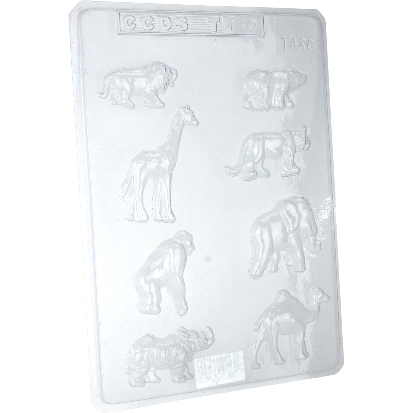 Zoo Animal Plastic Chocolate Moulds (1 Sheet)  
