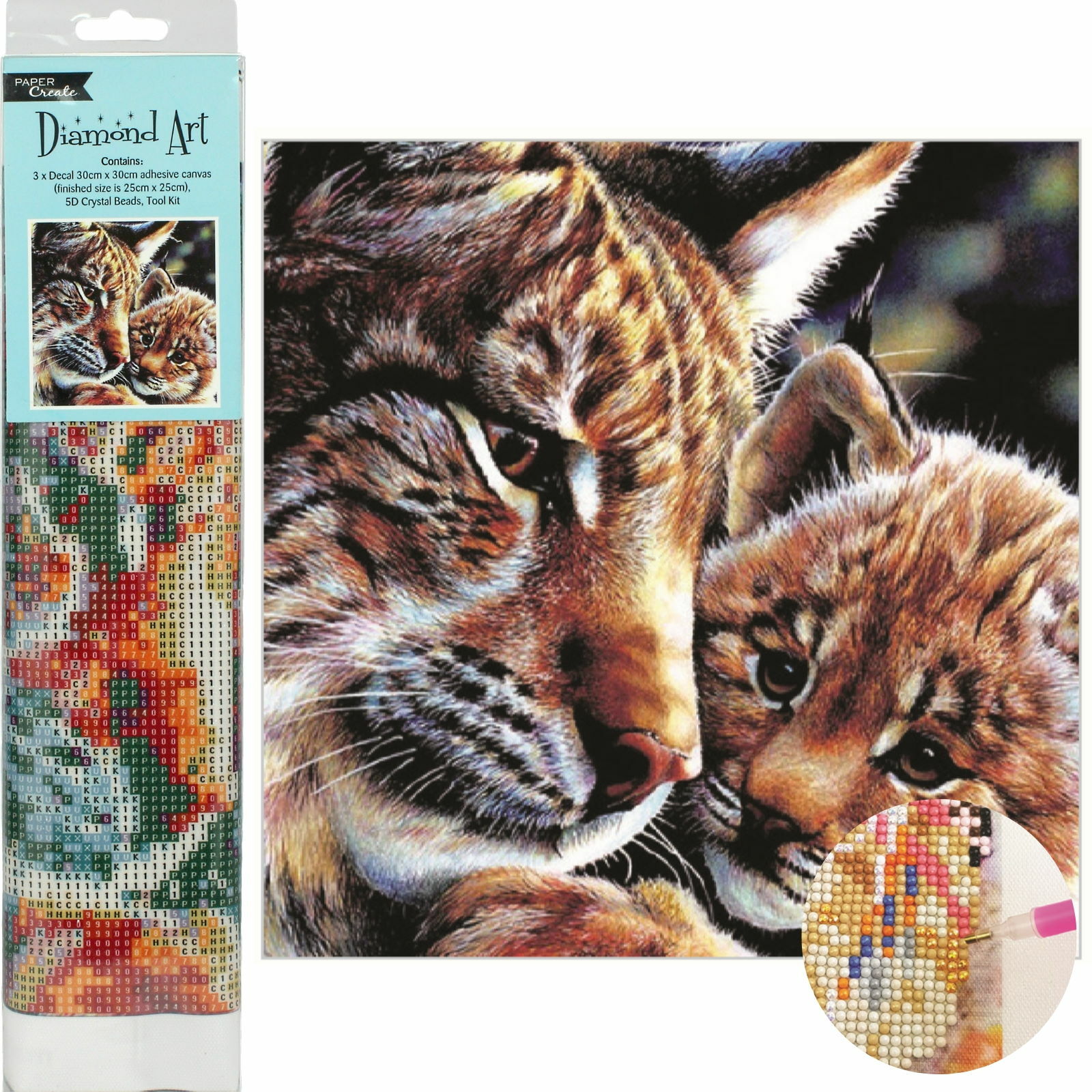 Diamond Art Kit Tiger and Cub