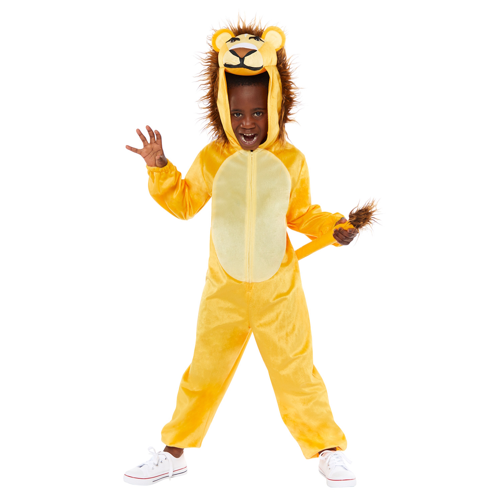 Plush Lion All-in-One Kids Costume 8-10 Years