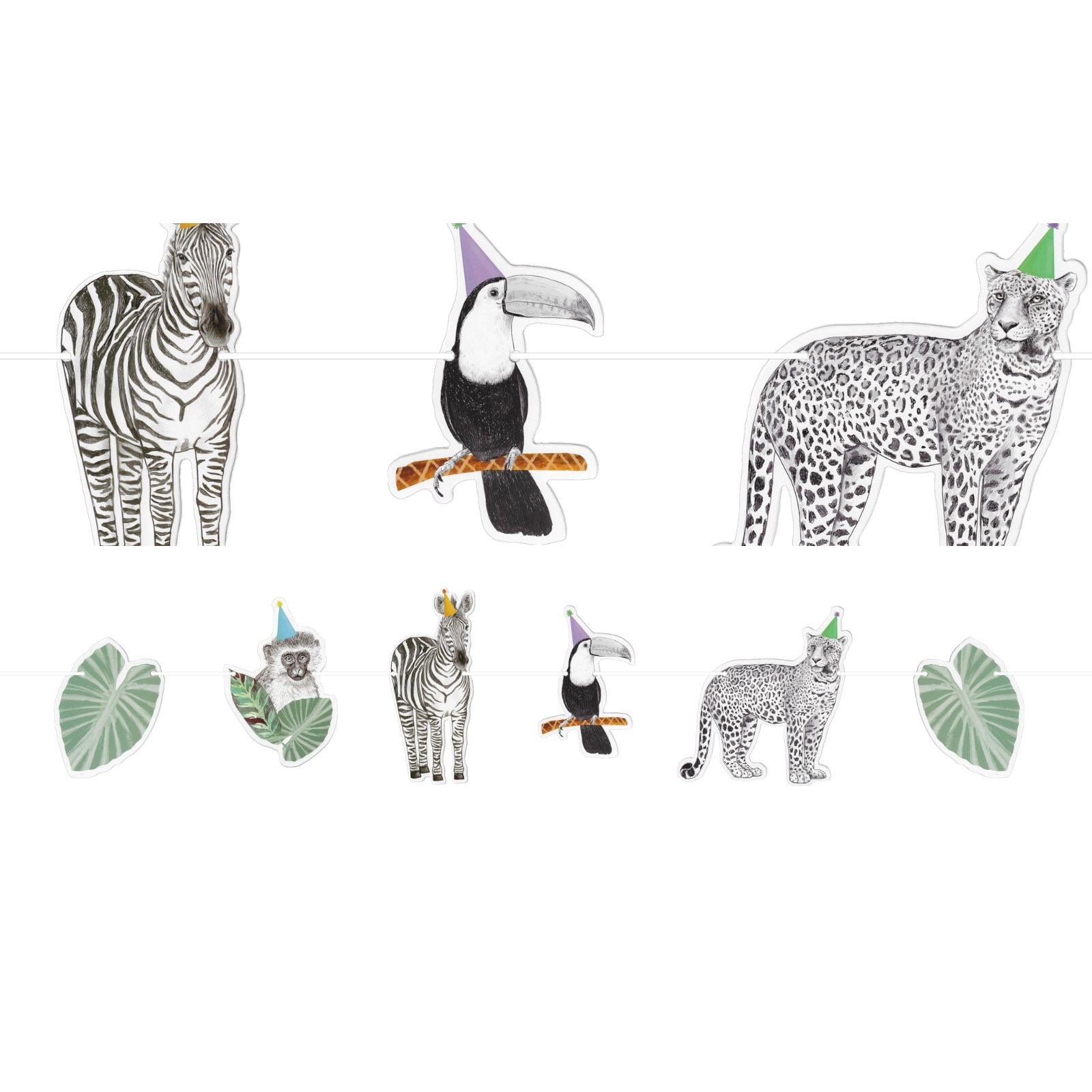 Wild Jungle Party Garland Banner