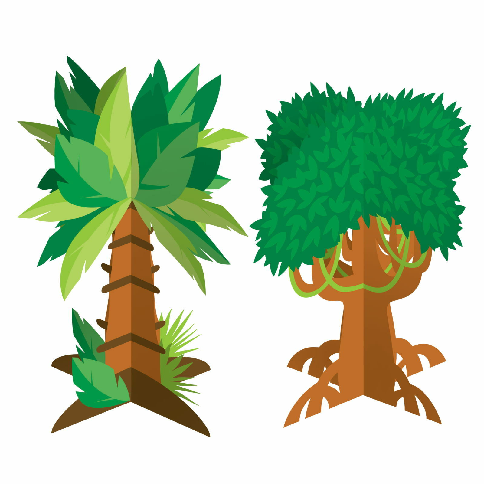 Green Jungle Tree Centrepieces