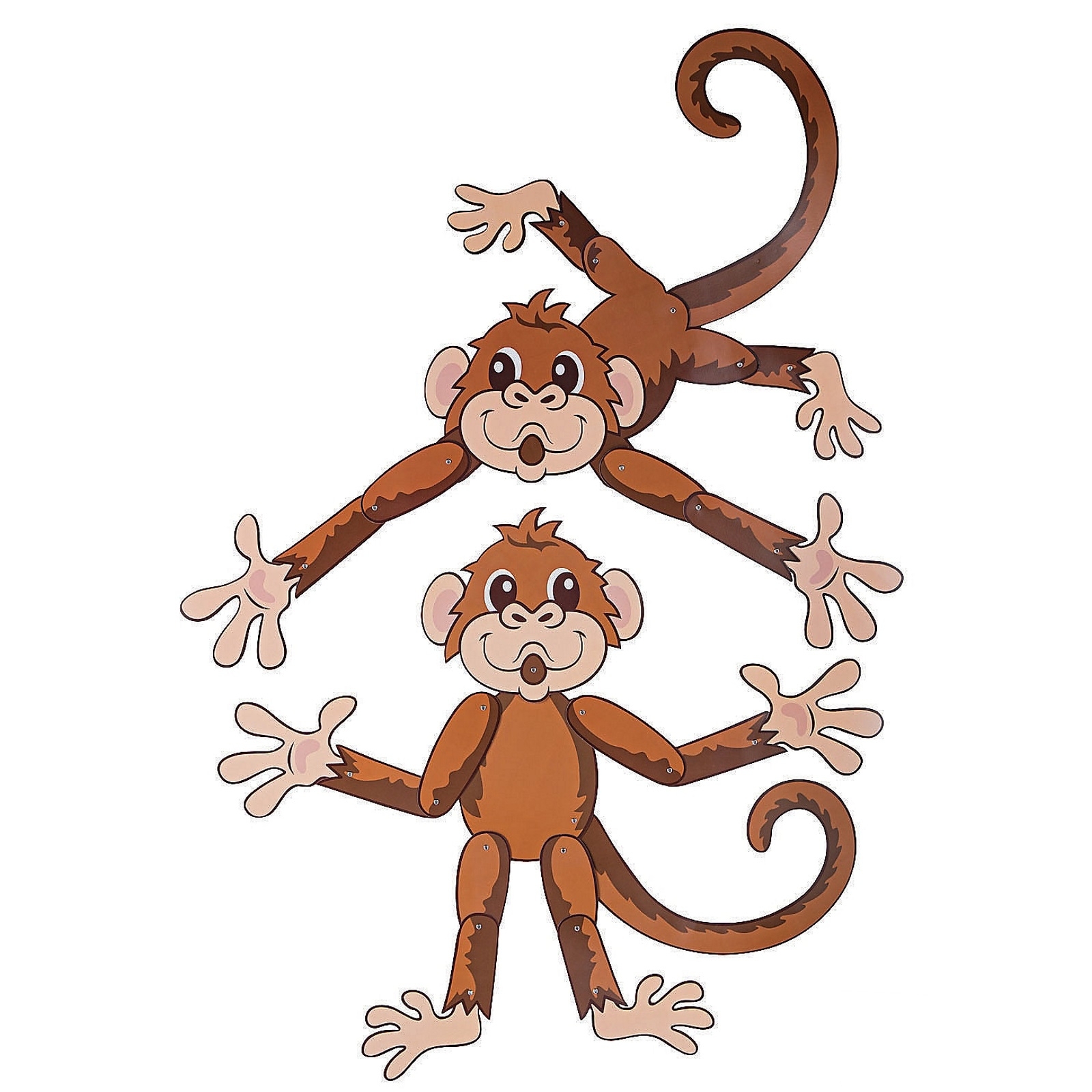 Large Jointed Monkey Cutouts (Pack of 2)