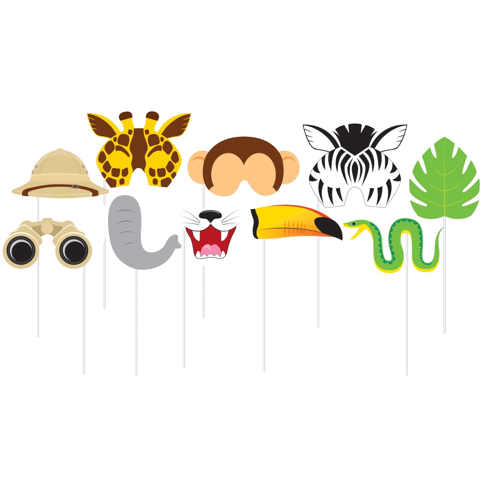 Jungle Animals Photo Props (Pack of 10)