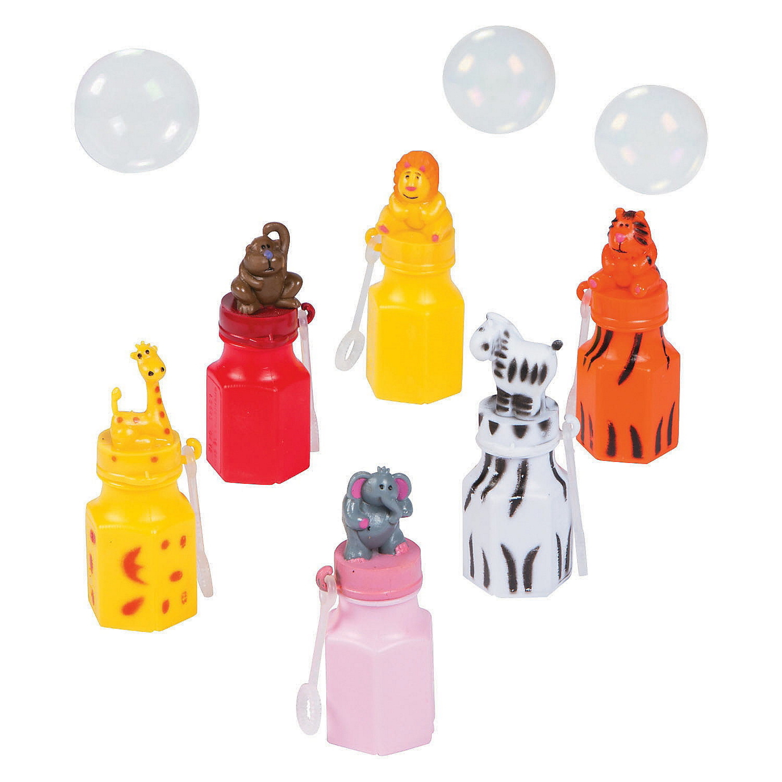 Zoo Animal Bubble Bottles (Pack of 12)