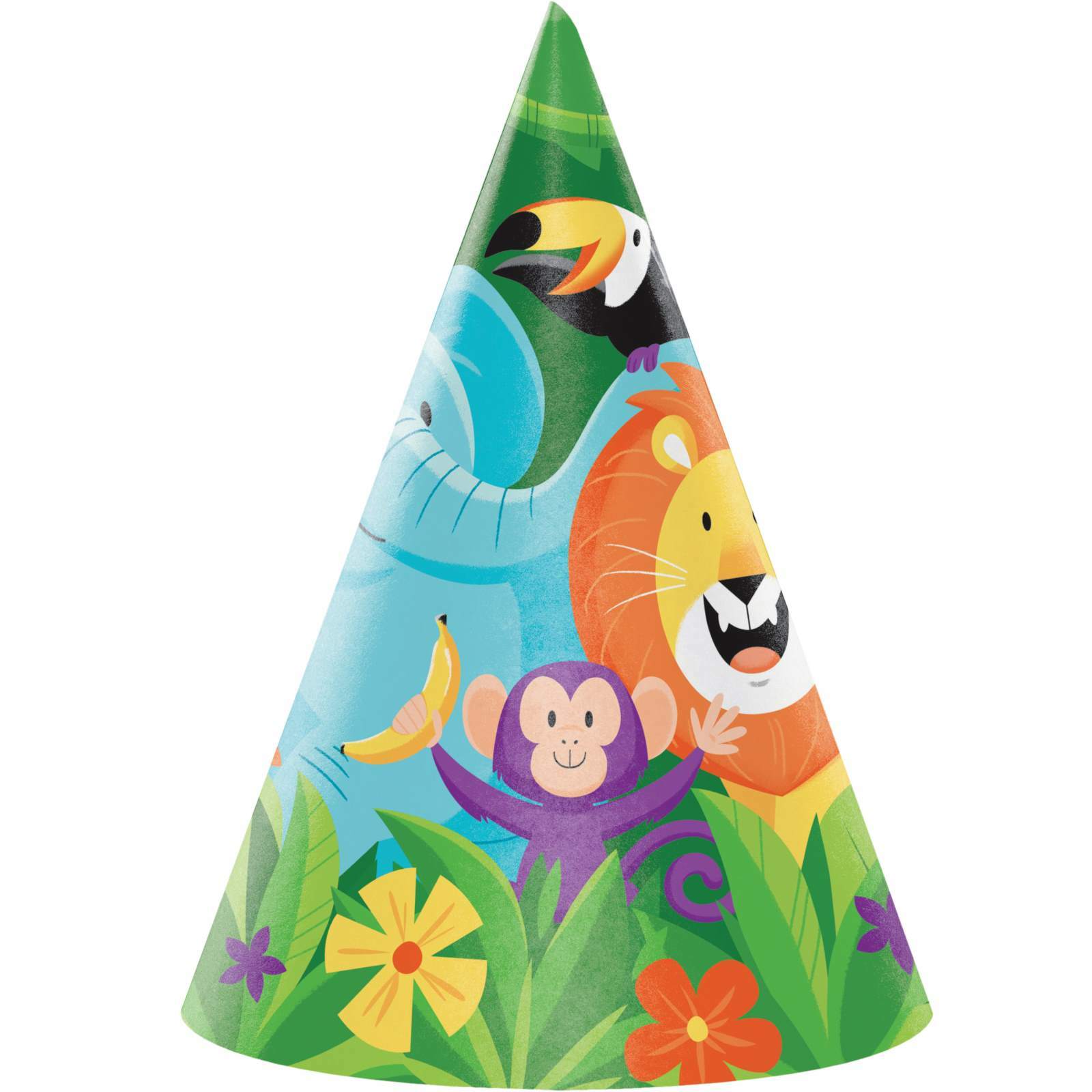 Jungle Safari Party Hats (Pack of 8)