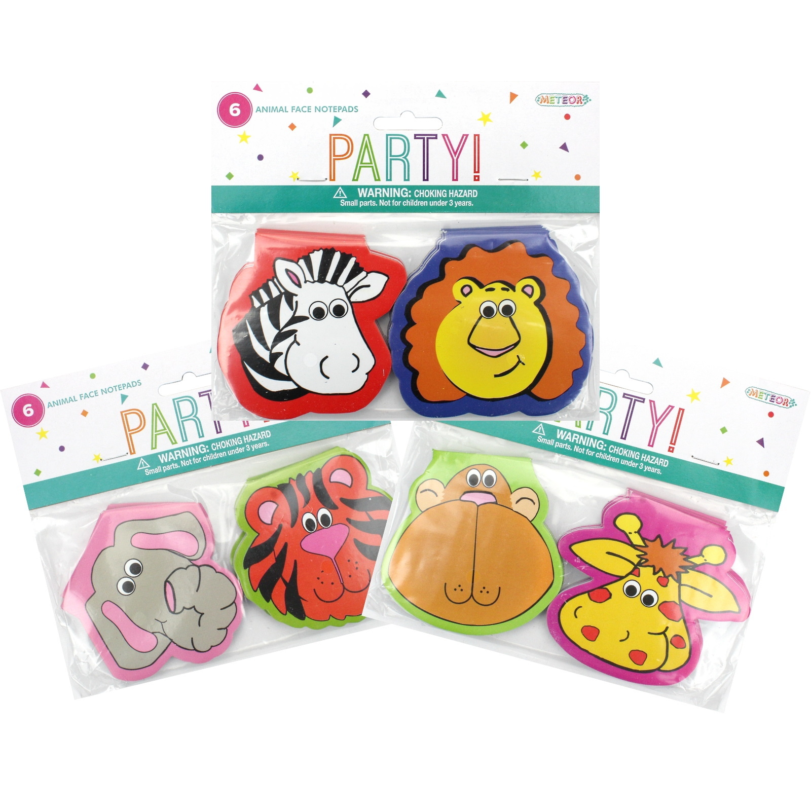 Mini Jungle Animal Character Notepads (Pack of 6)
