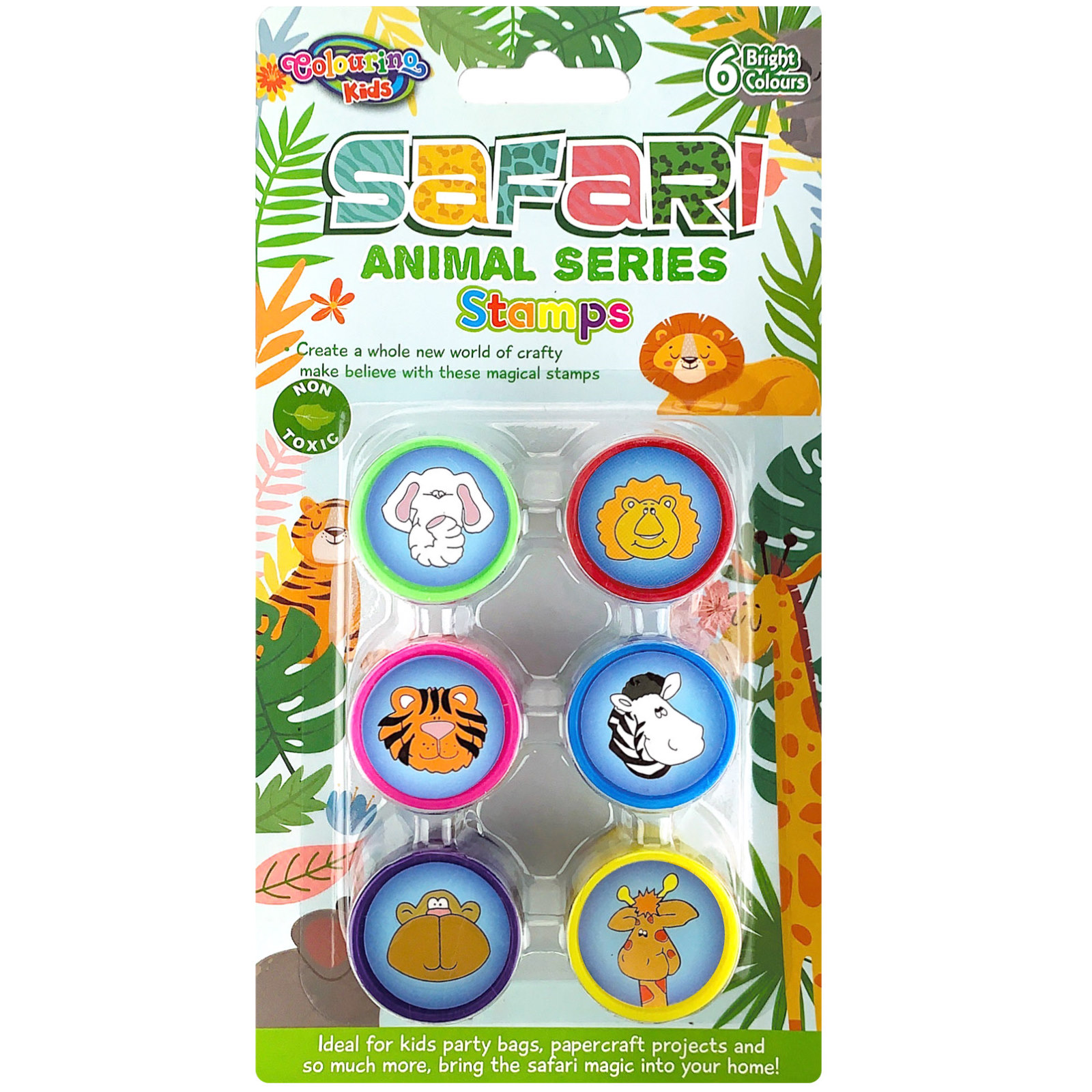 Zoo Animal Stickers (Roll of 100) Jungle Animals Boys and Girls