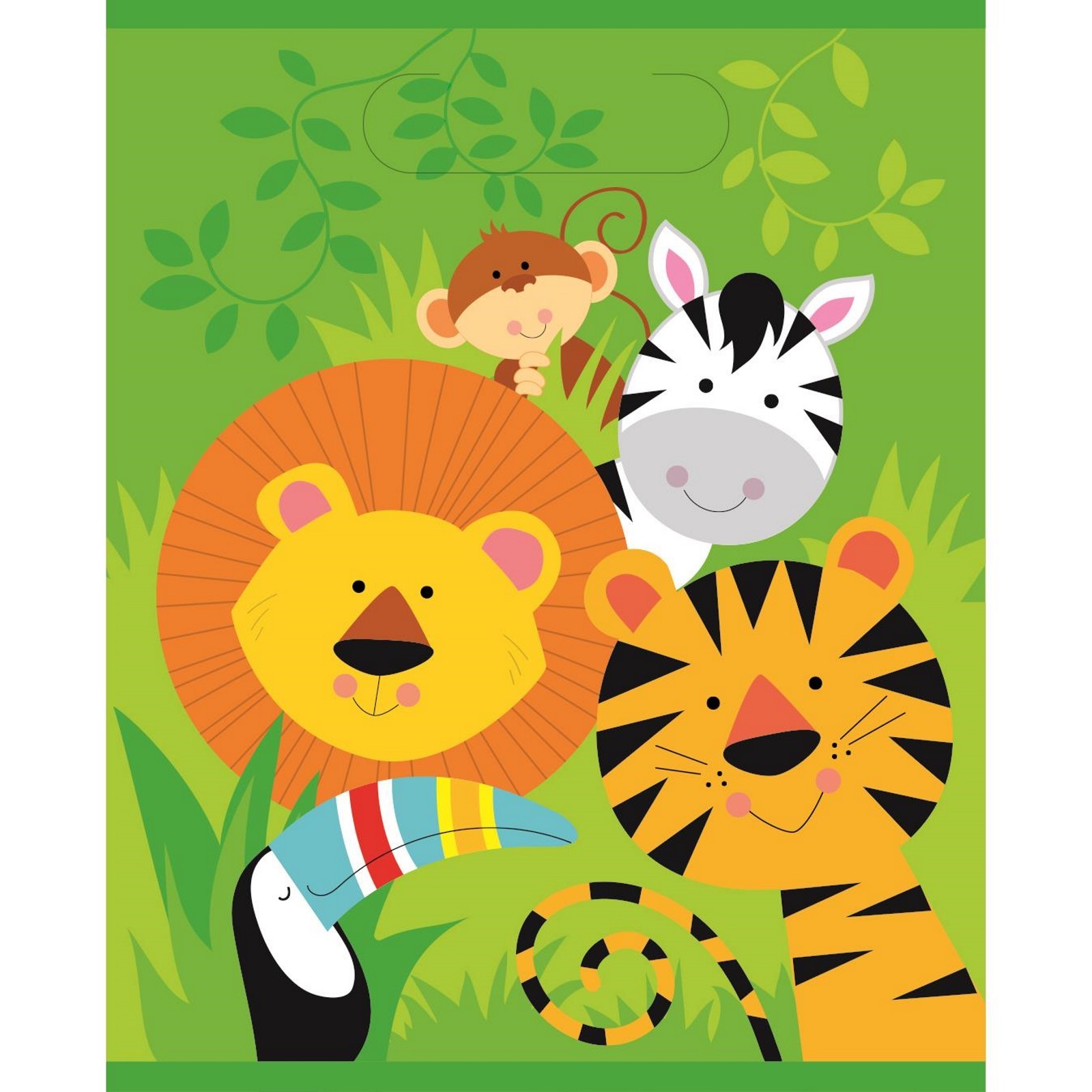Animal Jungle Lolly/Treat Bags (Pack of 8)