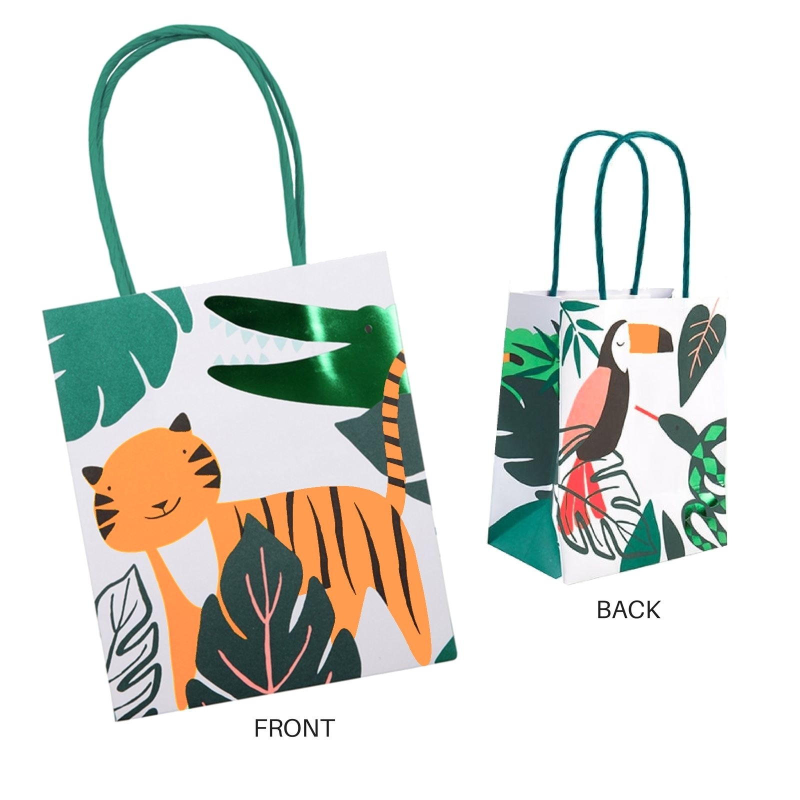 Meri Meri Jungle Small Paper Gift Bags (Pack of 8)