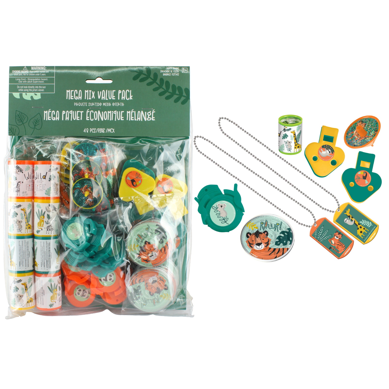 Get Wild Jungle Mega Value Favour Pack (48 Pieces)