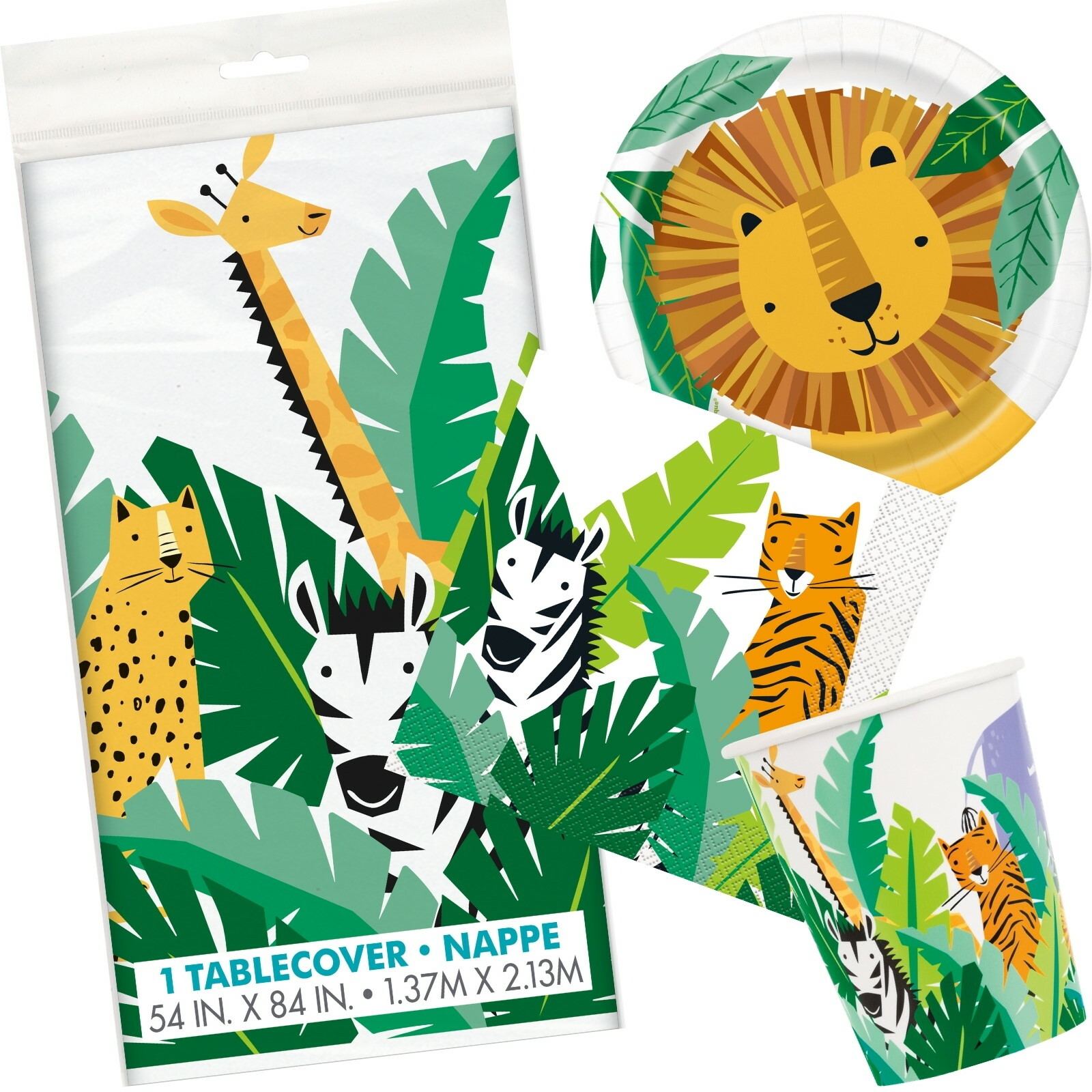Animal Safari Party Starter Set (For 8 Guests)