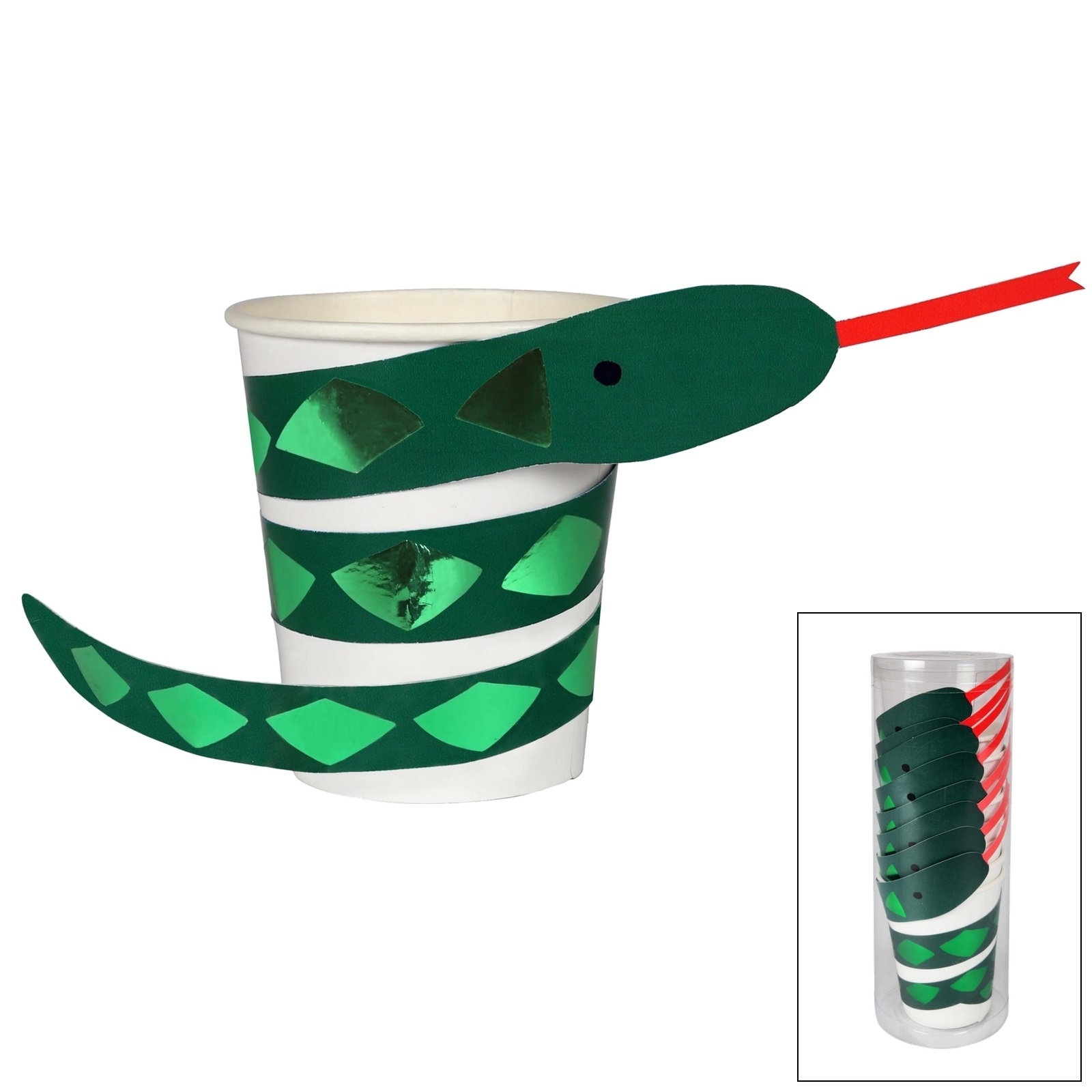 Meri Meri Jungle Snake Paper Cups (Pack of 8)