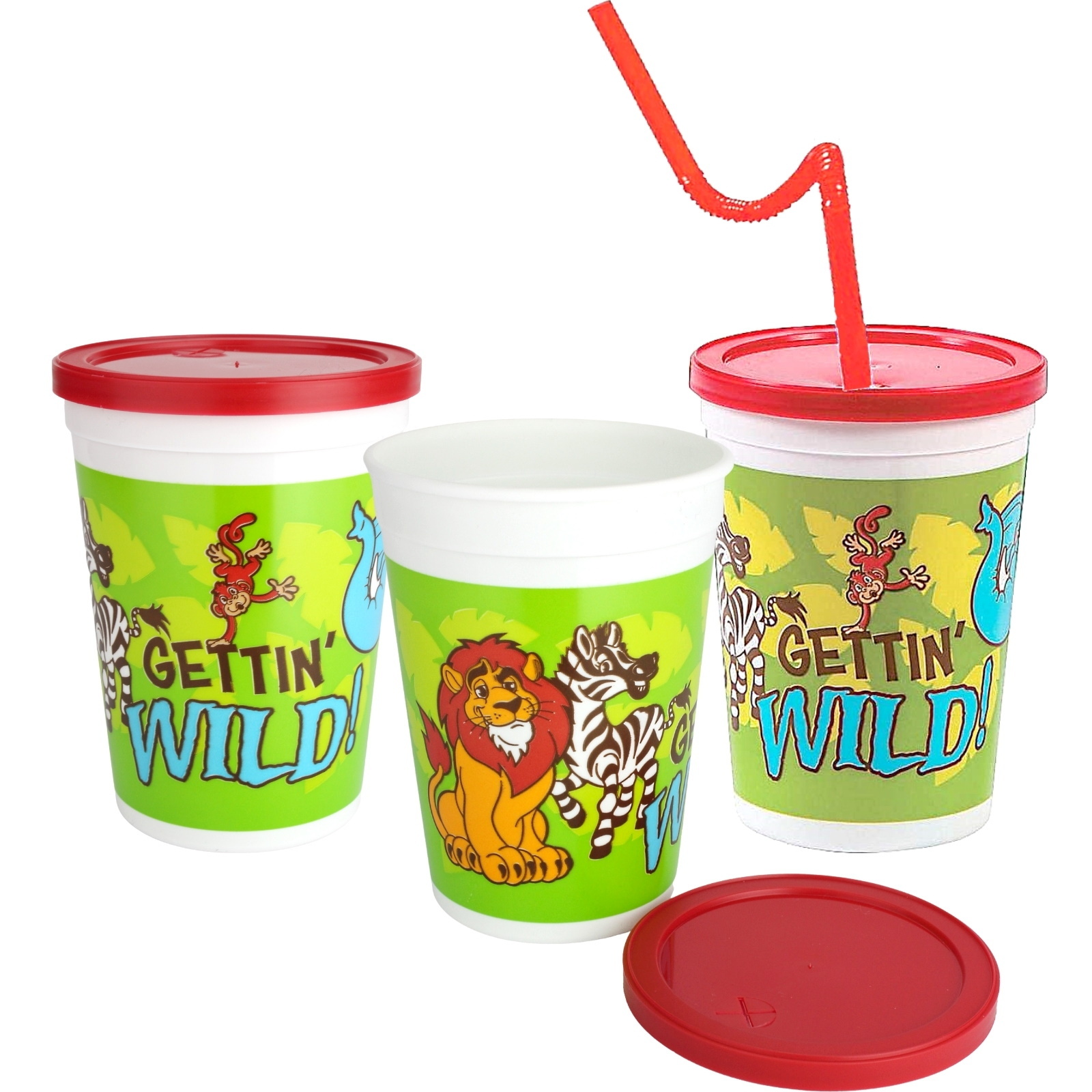 Plastic Jungle Cup with Lid