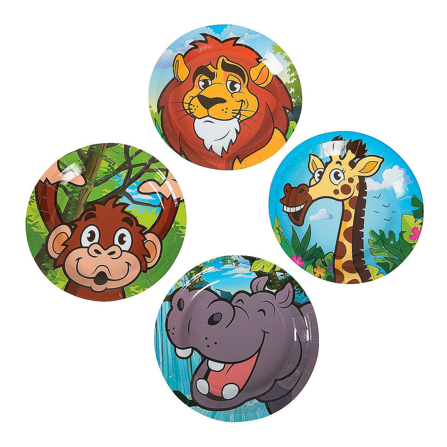 Zoo Adventure Small Paper Plates (Pack of 8)
