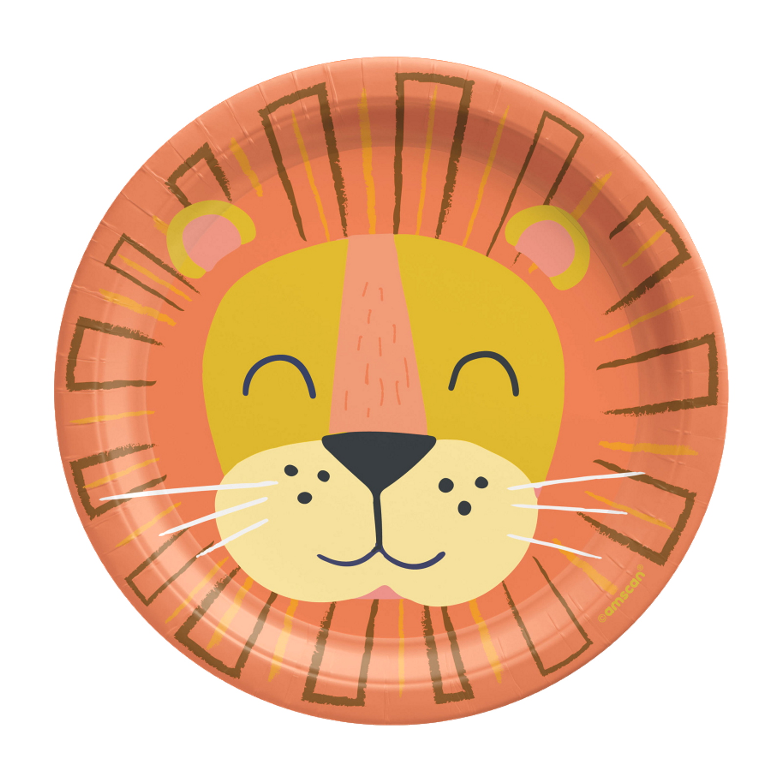 Get Wild Lion Small Paper Plates (Pack of 8) 