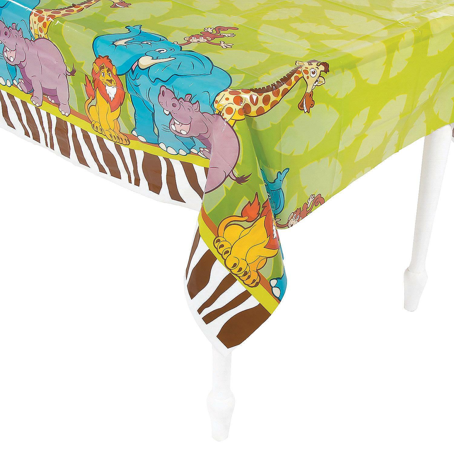 Zoo Adventure Plastic Tablecloth