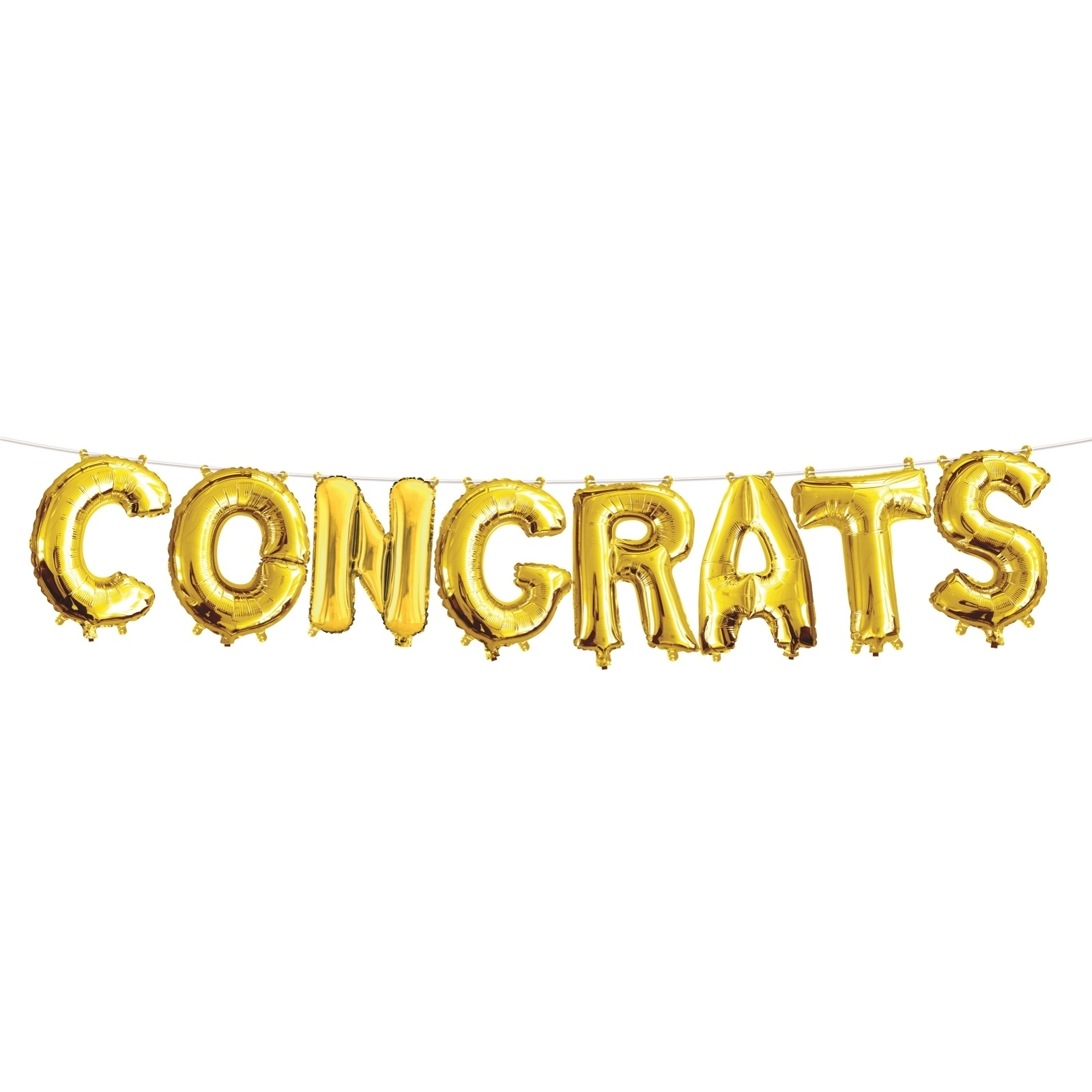 Gold Congrats Foil Letter Balloon Banner