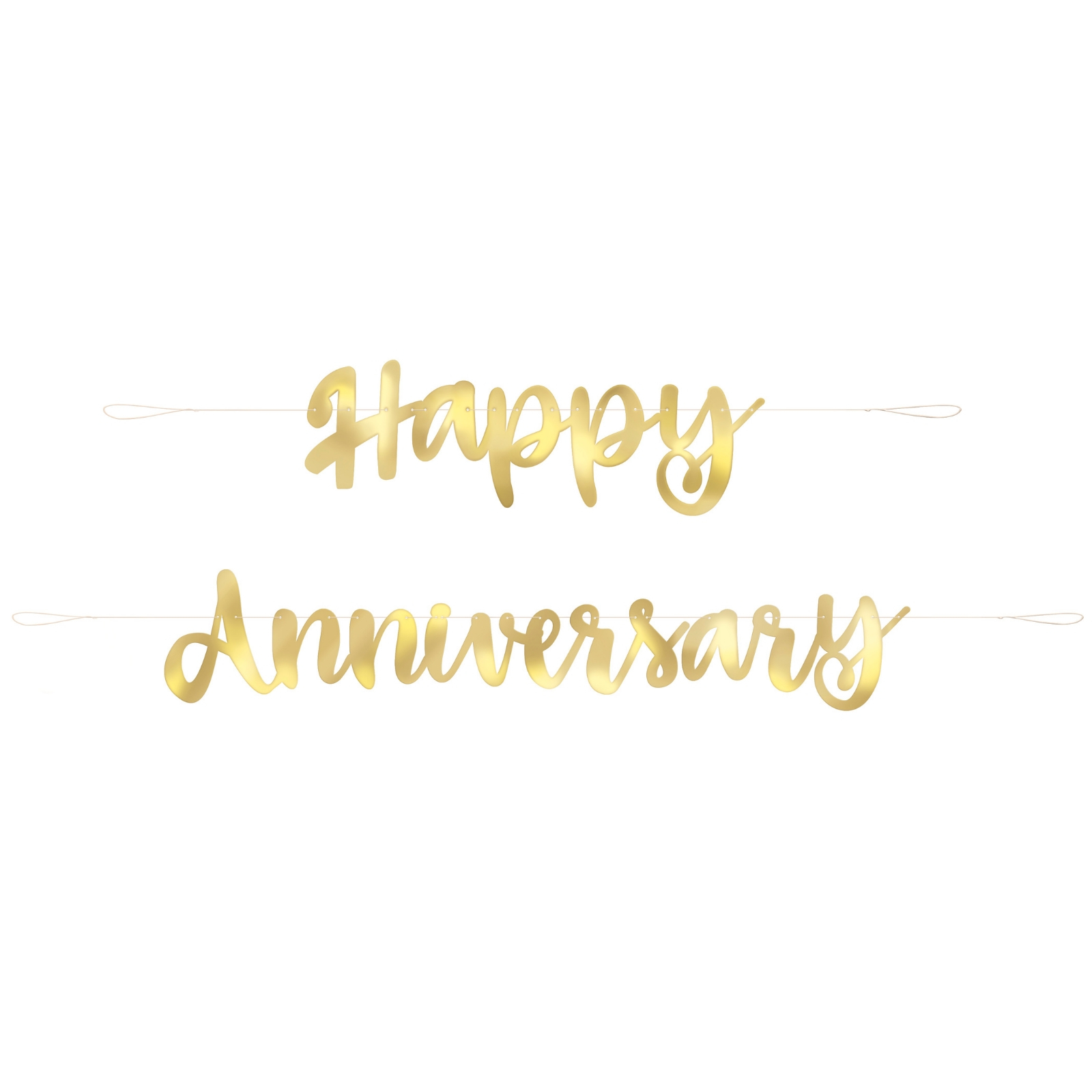 Gold Foil Happy Anniversary Letter Banner 1.82m