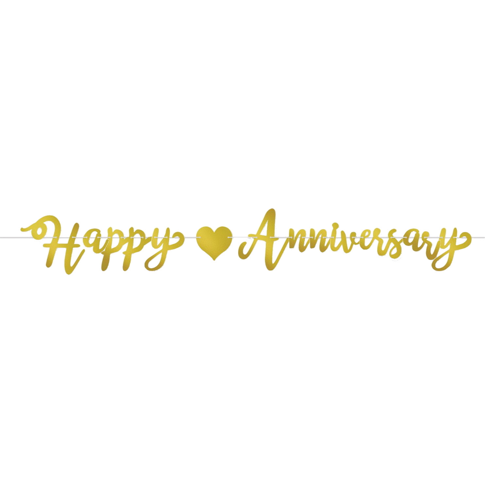Gold Foil Happy Anniversary Letter Banner 1.83m
