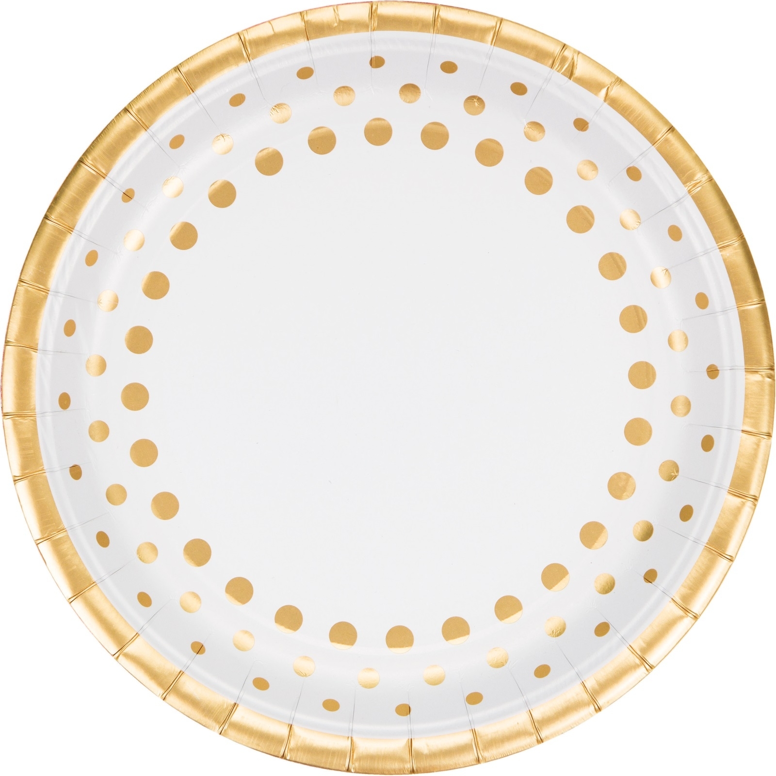 50th Gold Anniversary Sparkle and Shine Large Paper Plates (Pack of 8)