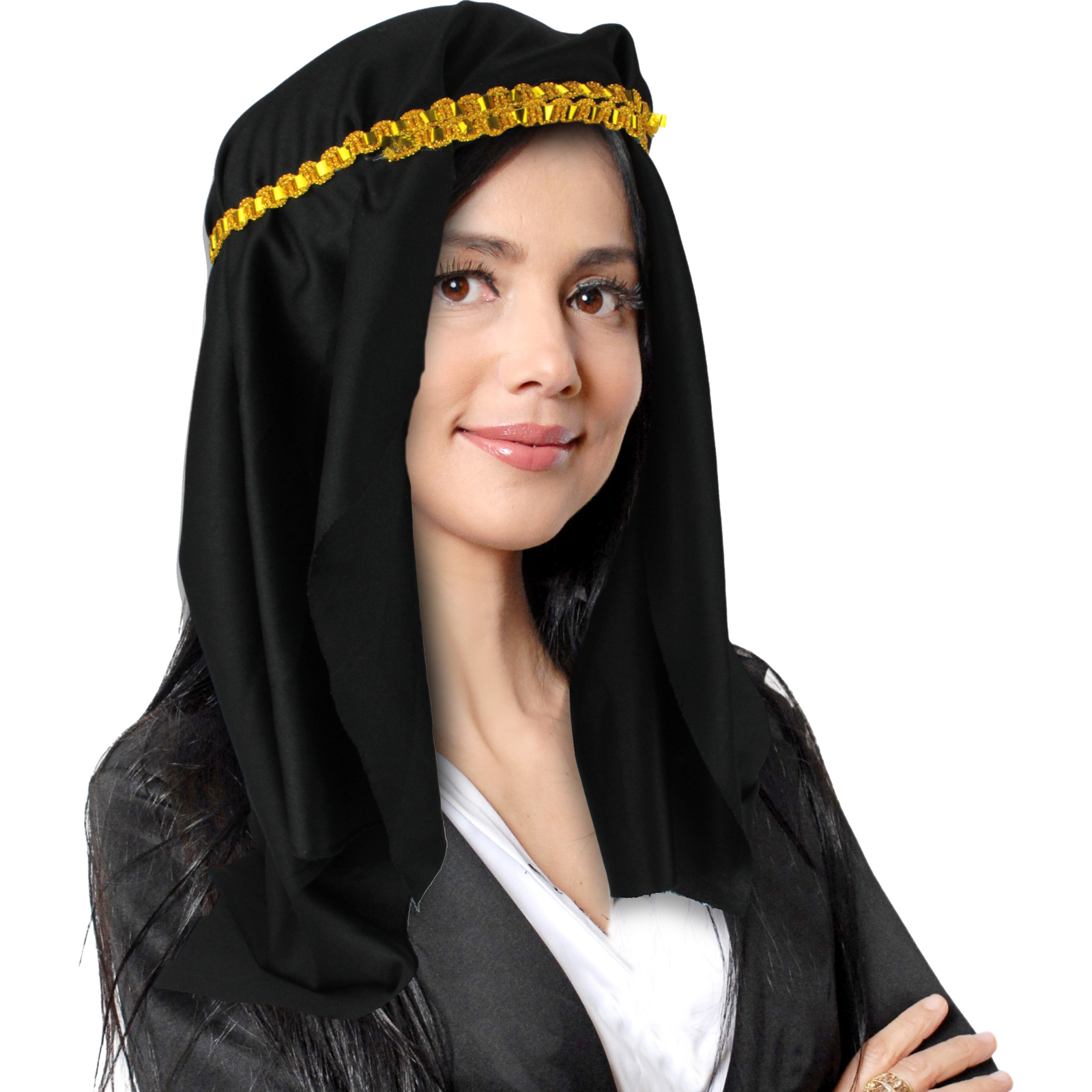 Black With Gold Trim Headdress