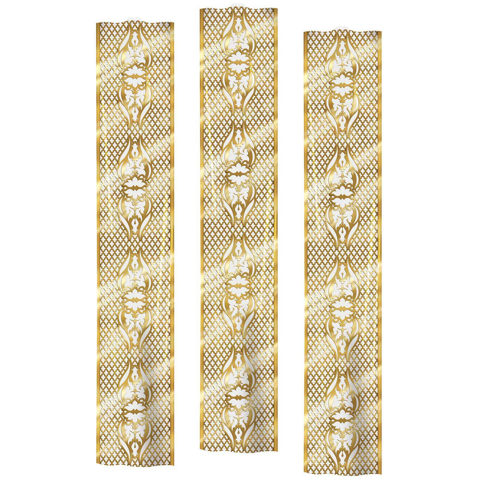 Arabian Nights Gold Lattice Party Panels (Pack of 3)