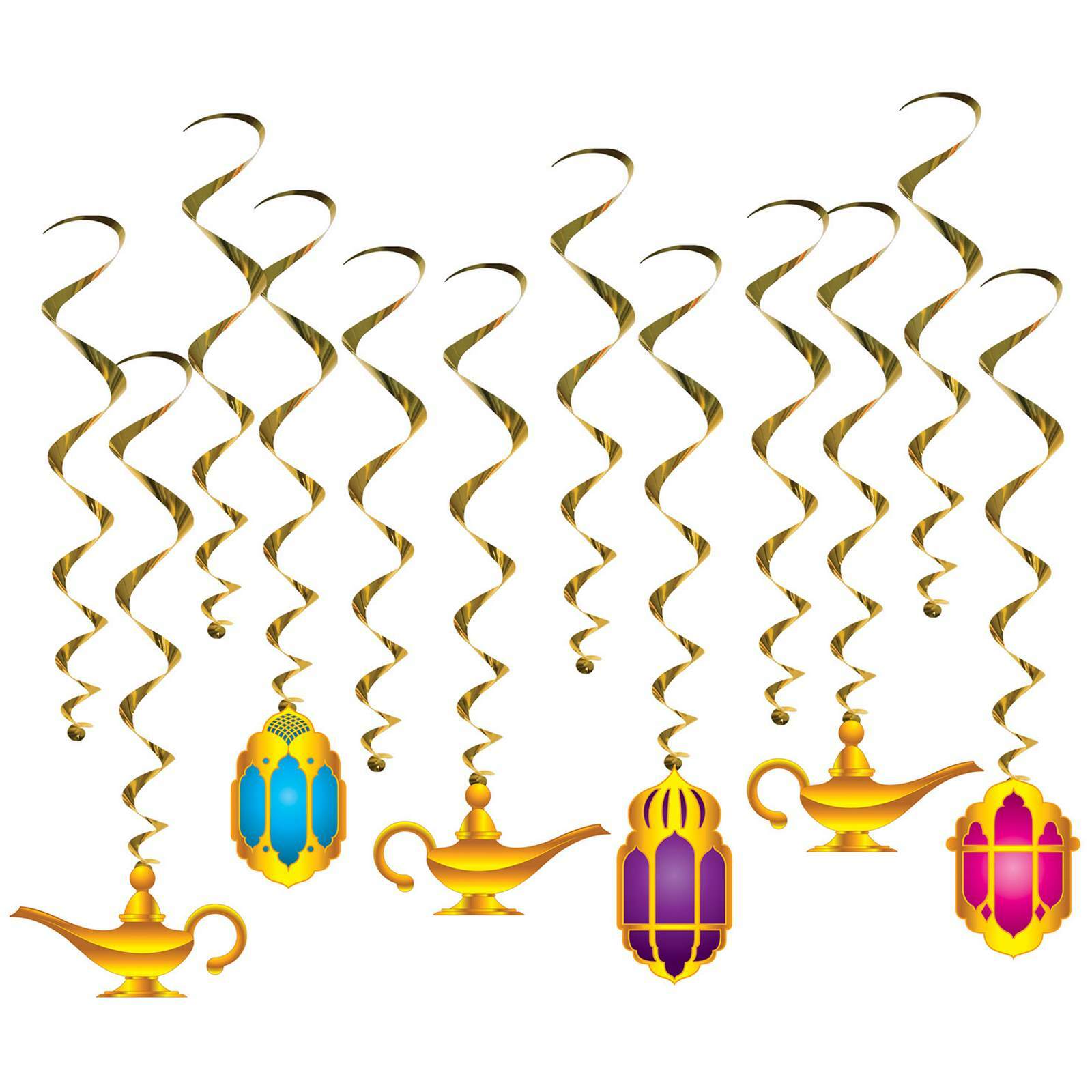 Arabian Nights Lantern and Lamp Swirls (Pack of 12)