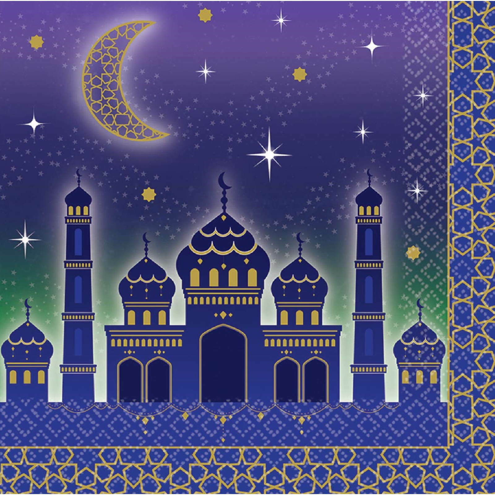 Moon and Stars Large Paper Napkins / Serviettes (Pack of 16)