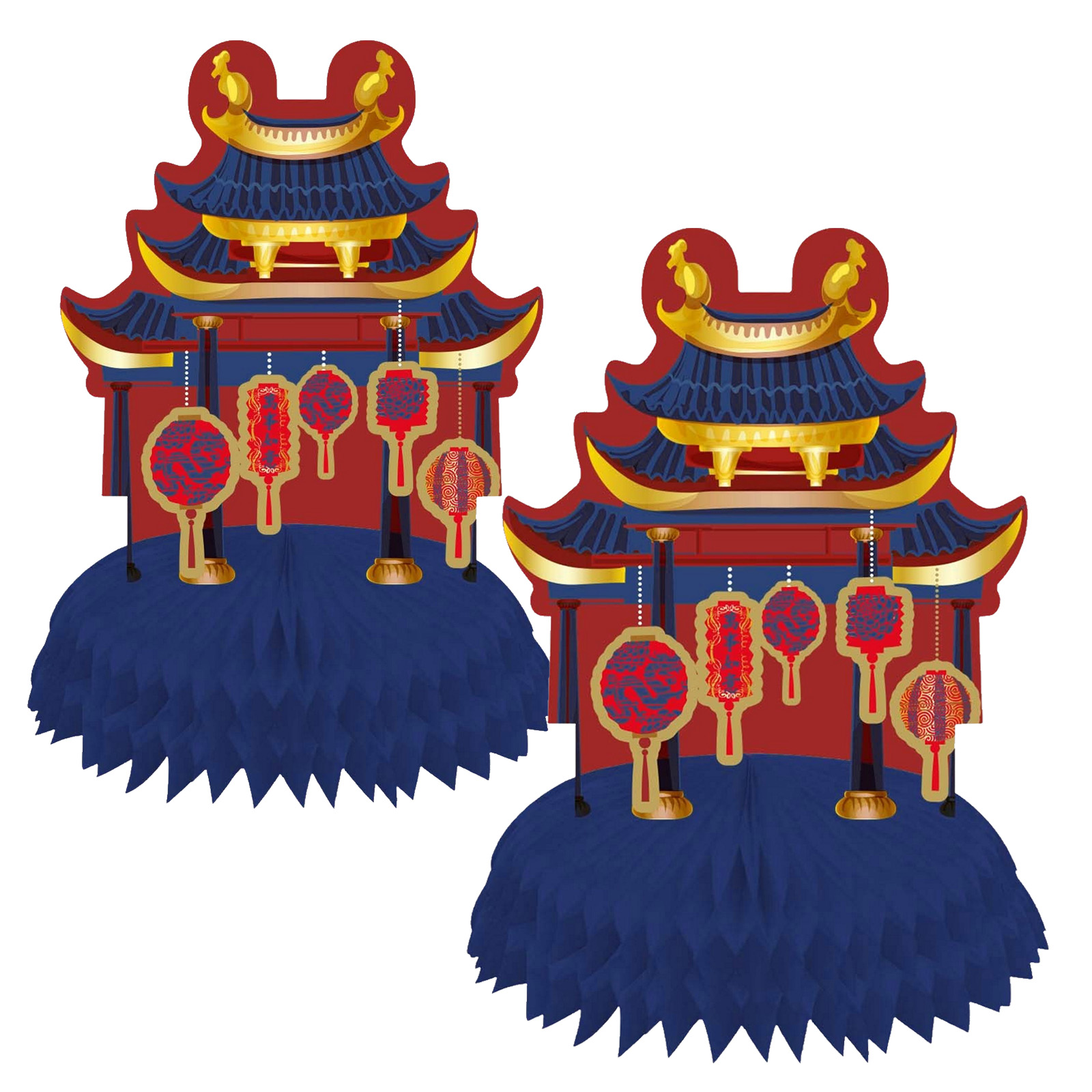Chinese New Year Honeycomb Centrepieces (Pack of 2)