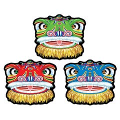 Chinese Dragon Cutout Decorations (Pack of 3)
