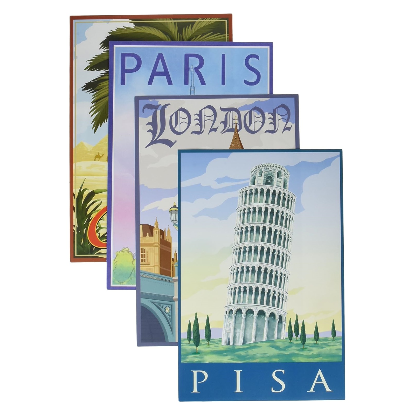 International Travel Cutout Wall Decorations (Pack of 4)