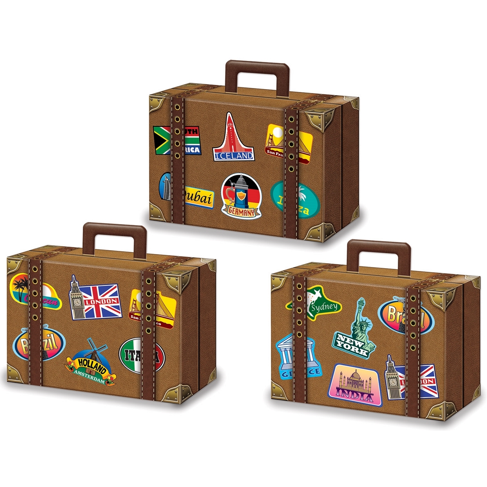 Luggage Favour Boxes (Pack of 3)