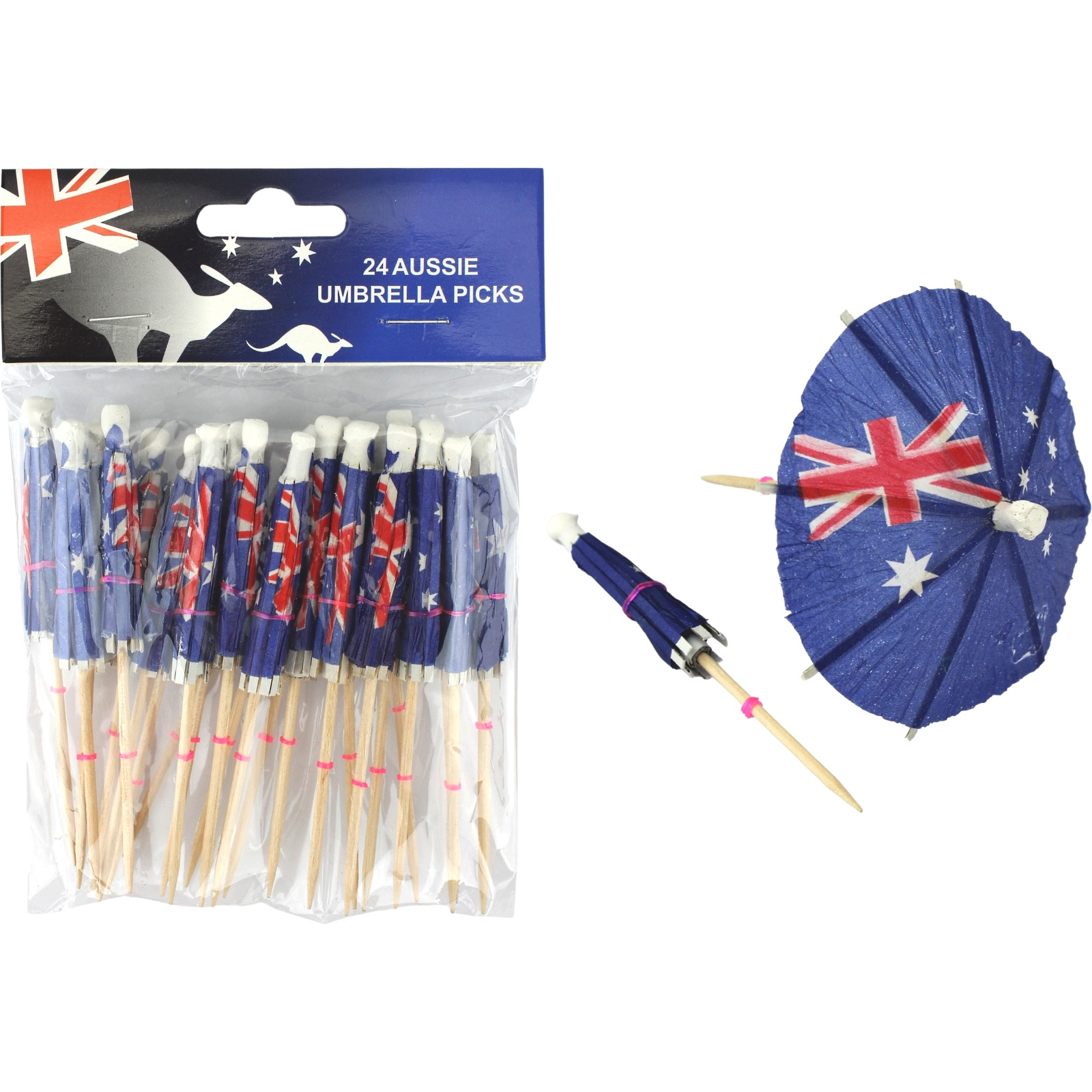 Aussie Umbrella Picks (Pack of 24)