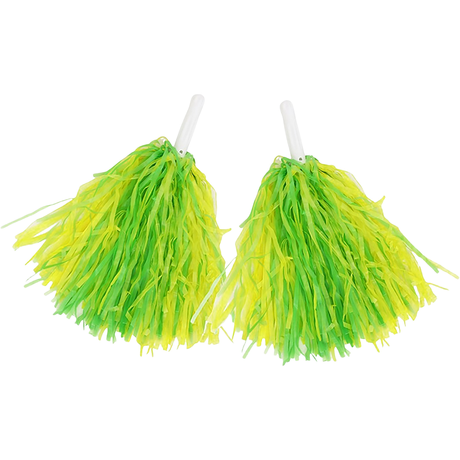 Green and Yellow Pom Poms (Set of 2) 