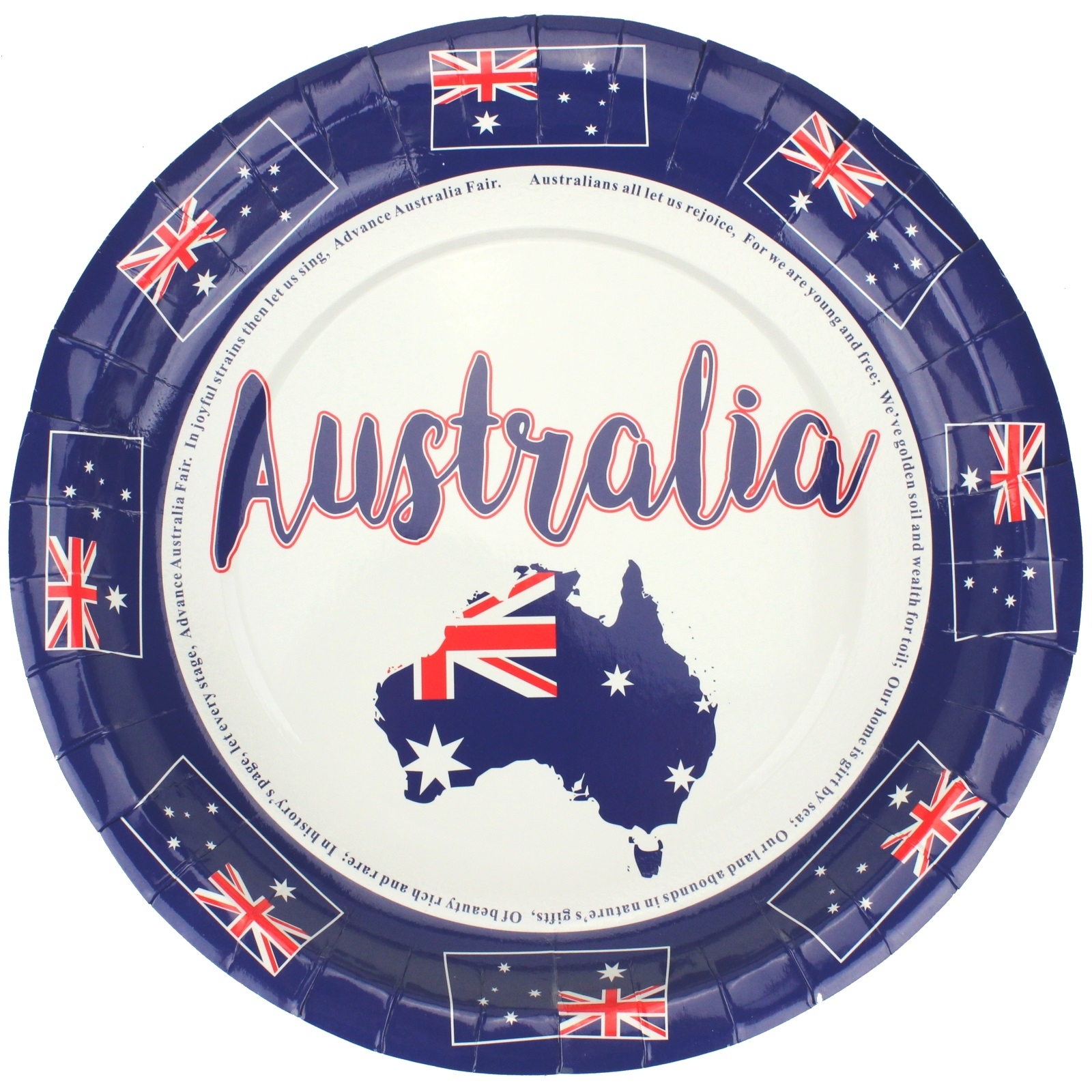 Australia Day Large Paper Plates (Pack of 10)