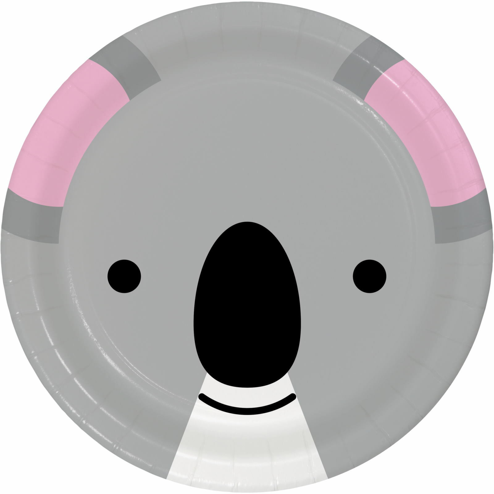 Koala Face Large Paper Plates (Pack of 8)