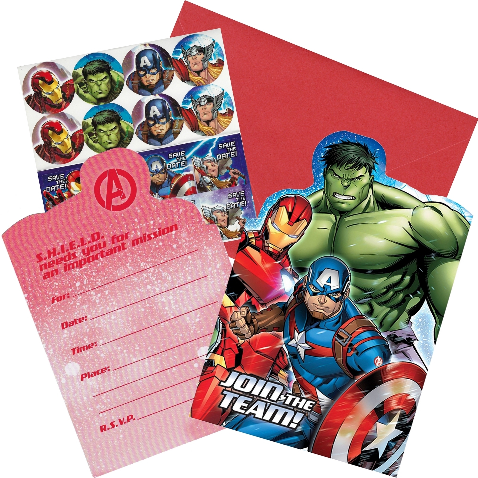 Avengers Epic Party Invitation Set (Pack of 8)