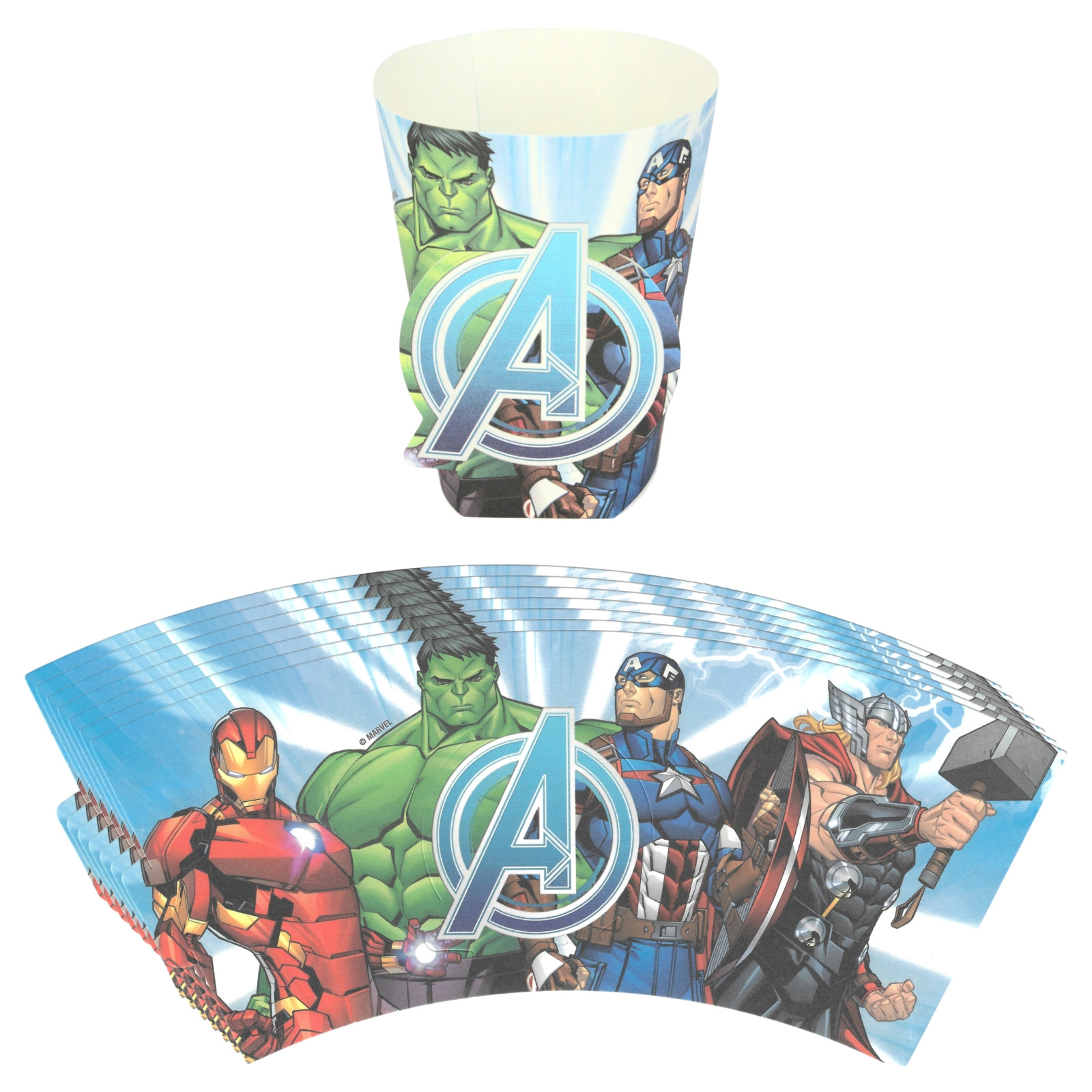 Marvel Avengers Superhero Paper Cup Sleeves (Pack of 8) 