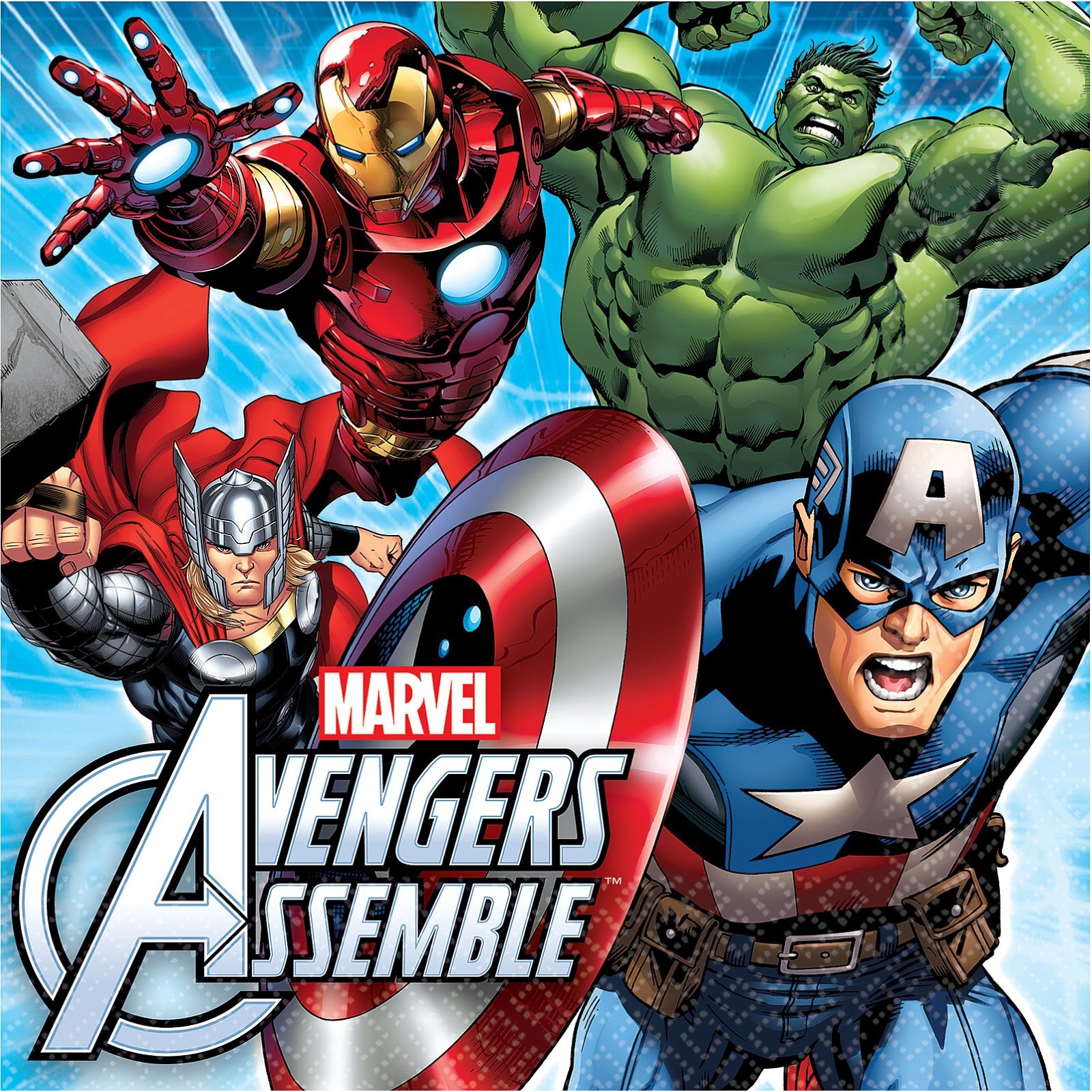 Avengers Assemble Large Napkins / Serviettes (Pack of 16)