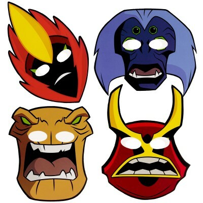 Ben 10 Alien Force Party Masks (Pack of 8)